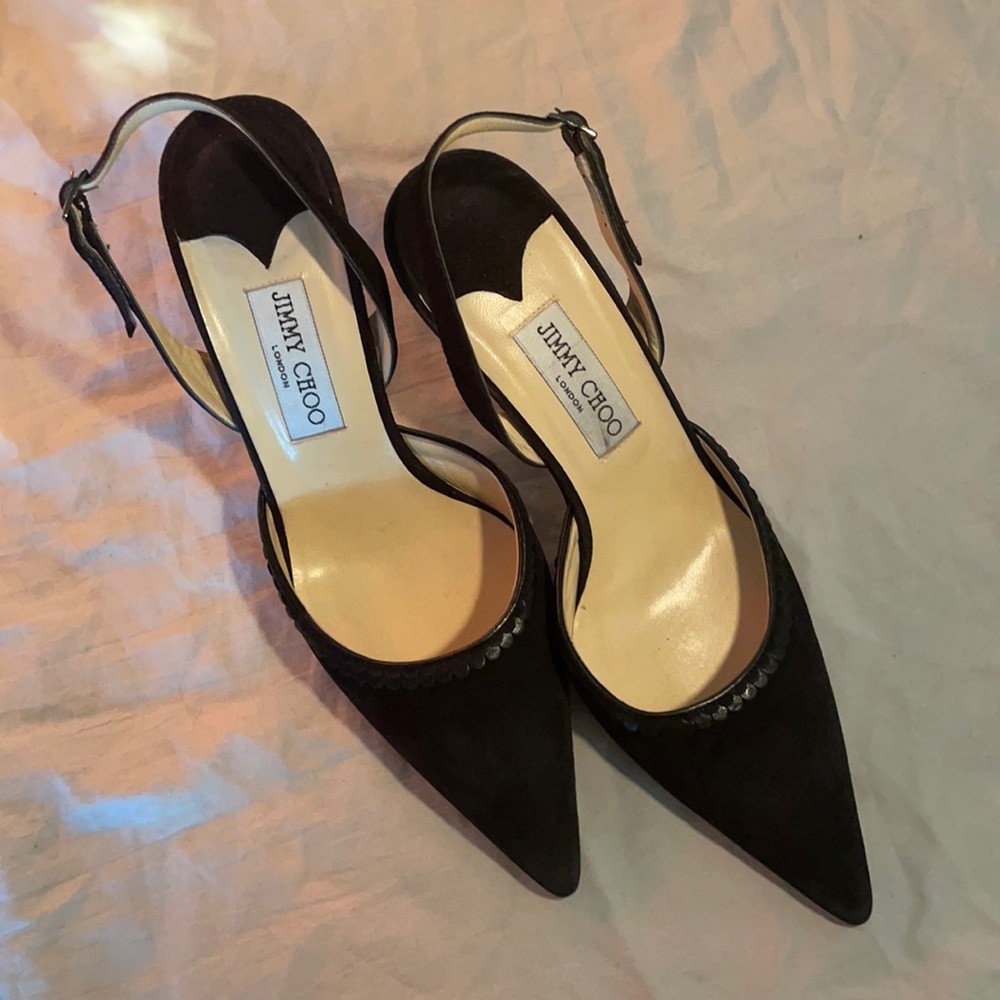 Jimmy Choo Black Suede Heels